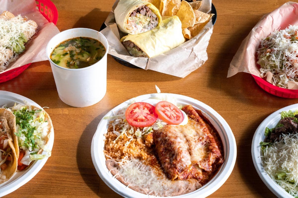 Delicious Mexican food spread